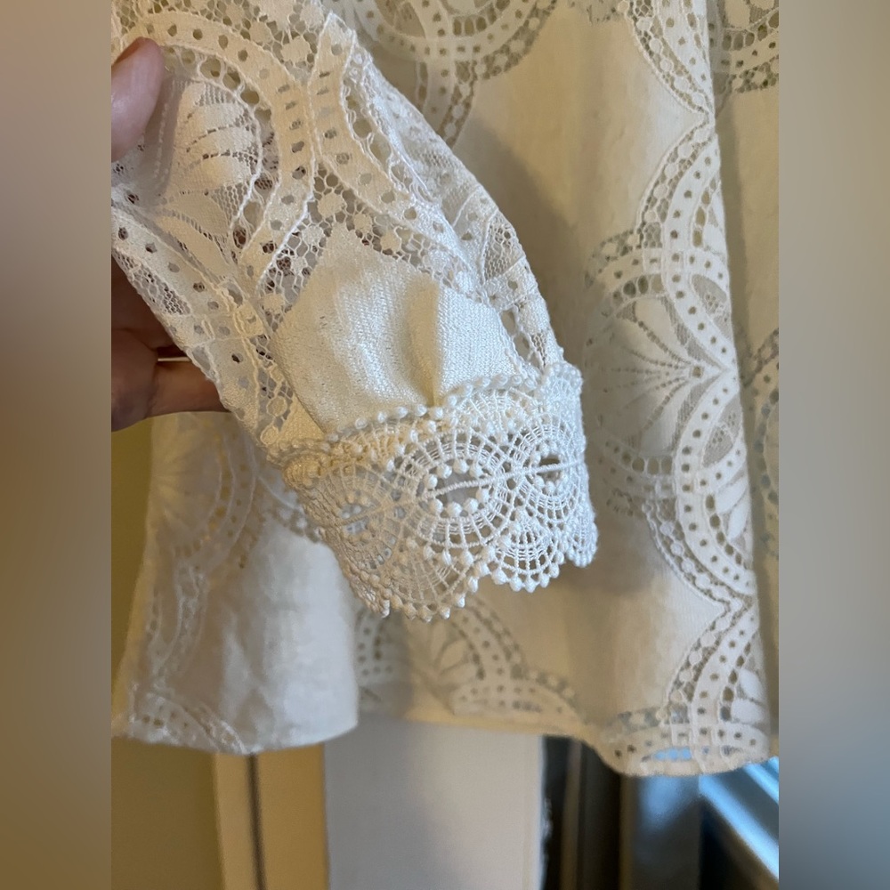 Sezane Bianca Blouse Ecru - Size 2 - Picture 10 of 13